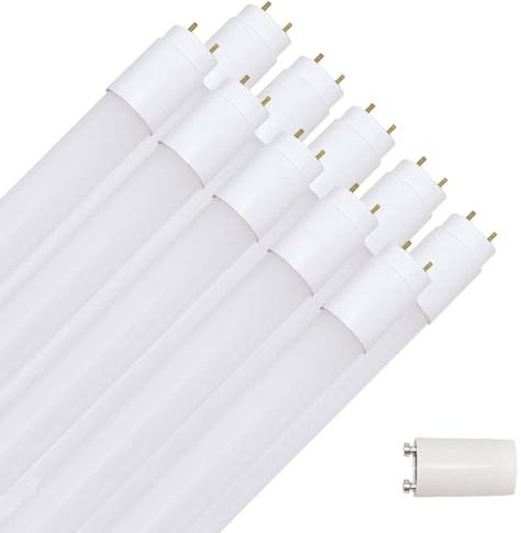 NCC-Licht 10 x LED Leuchtstoffröhre 150cm 24W/865 G13 High Output 3500lm, ultra hell 145lm/W, Tageslicht 6500K kaltweiß aus Glas mit Starter