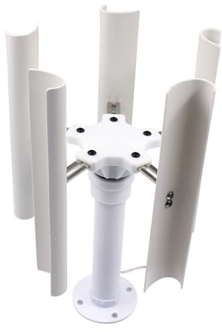 Kit Turbina Eolica Ad Asse Verticale 35 W DIY A 5 Pale, Generatore Brushless A Magneti Permanenti Trifase, Portatile A Bassa Velocità