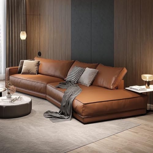 Generisch Modular Sofa Großes, 126 Zoll Flauschiges Leder-Wolkensofa, Sofabed for Wohnzimmer, Spielzimmer, Massivholzrahmen, Geformt, Ecke
