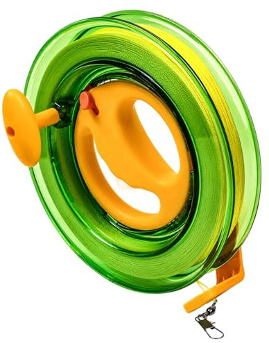 Drachenschnur Spule mit 18 cm Breitem Griff und 200 Meter Schnur, Schnurwickler Rolladen Reel für Drachenfliegen, Einfache Kontrolle für Familienaktivitäten