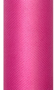 Party Deco Tiu8–006 Rouleau de tulle Rose foncé 8 cm X 20 m