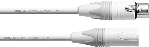 CORDIAL Micro XLR Cable 10 m White Microphone Cable Peak Symmetrical