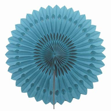 Creativery 1 Papierfächer 40cm (türkis 340) // Deko Papier Fächer Rosetten Blumen Raumdeko Papierrosetten Hängedeko