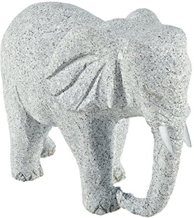 Dehner Dekofigur Elefant, ca. 30 x 14 x 27 cm, Granit, grau