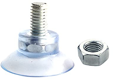 Ventouse à long réglage réglable M8 pour table de meuble et pieds de chaise, longueur de vis 1.3 cm, diamètre de 3,5 cm, 8pcs / paquet (M8-L1.3CM-D3.5CM)