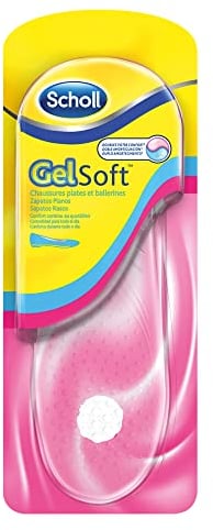 Scholl Semelles GelSoft Chaussures Femmes Plates et Ballerines Pointure de 35,5 à 40,5 - 1 paire