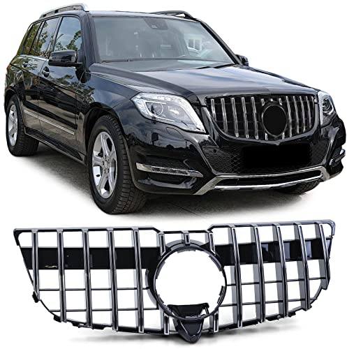 Kühlergrill Sport Optik Schwarz Glanz Chrom für Mercedes GLK X204 Facelift 12-15