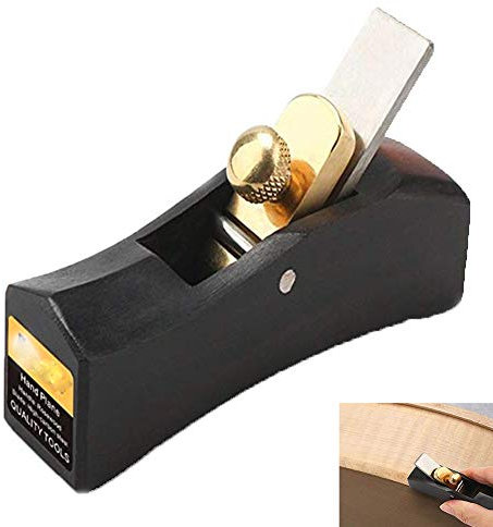 YAOBAO Ebony Main Raboteuse, raboteuse Mini Outil de chanfreinage, Rabot à Main en Bois Craftsman Raboteuse Courbée Fond Petit Concave en Bois Concave, Noir