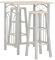 vidaXL Holz Bar Set Bartisch 2 Barhocker Bartresen Stehtisch Tisch Tresentisch Bistrotisch Küchentisch Esstisch Barstuhl Tresen Bar Hocker Stahl