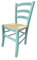 ZStyle, Stuhl Venedig, farbiges Holz, Stroh, für Restaurant, Agrotourismus, Küche, Haus -Grün, Blau, Gelb, Rot (Hellblau)