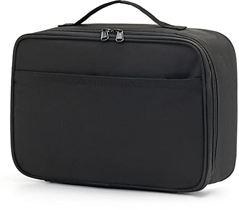 Pretty Jolly Mini Kids Lunch Box, Insulated Reusable Lunch Bag for Girls & Boys, Thermal Meal Container Tote with Waterproof Liner, Hot or Cold Snacks Lunchbox for School,Work,Picnic (Black)