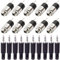 Youmile 10 Stück PJ-392 3.5mm Stereo Buchse für Buchsenmontage Vernickelter Audio Kopfhöreranschluss Audio Stecker für MP3 mit 10 Stück 3.5mm TRS-Stecker