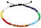 Jewboo Bracelet de cheville 7 chakras pour femme - Pierre précieuse de guérison énergétique et cristaux - Pour la plage et la méditation, 25cm to 31cm, Pierre, Agate