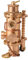 73HA73 U-Boot-Look Feuerzeug Aus Reinem Kupfer Antike Handgefertigte Steampunk-Kerosinfeuerzeug Retro Personality Vintage Collection (kein Kraftstoff)