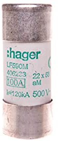 Zylindersicherung 22x58 aM 100A LF590M hager Polo 3250614062339