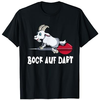 Bock auf Dart Dartspieler Dartscheibe Ziegenbock Profi Dart T-Shirt