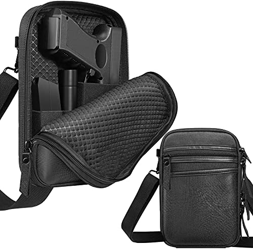 Palumma Custodia nascosta per pistola con tracolla, tattica Molle, per cellulare, per campeggio, escursioni e viaggi, Nero