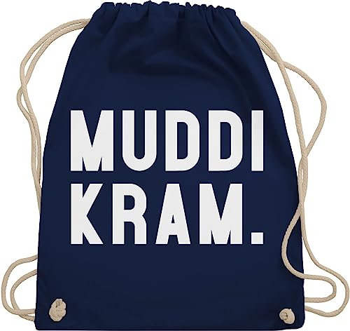 Turnbeutel Rucksack - Mama - Taschen - Muddi Kram - Unisize - Navy Blau - muttertagsgeschenk stoffrucksack mommy mutter mum stoffbeutel mothers day gift muttertagsgeschenke mom mutti juterucksack