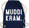 Turnbeutel Rucksack - Mama - Taschen - Muddi Kram - Unisize - Navy Blau - muttertagsgeschenk stoffrucksack mommy mutter mum stoffbeutel mothers day gift muttertagsgeschenke mom mutti juterucksack
