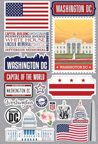 Reminisce Jet Setters 3.0 State Dimensional Stickers-Washington, DC