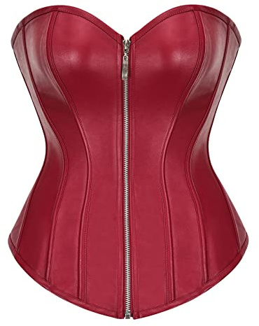 Bslingerie® Womens Faux Leather Corset Top