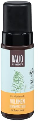 DALIO Volumen Schaumfestiger - für langanhaltendes Volumen und volles Haar, mit Zinnkraut, Bio Bier und Reisprotein, zertifizierte vegane Naturkosmetik, 150 ml