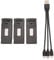 3Pcs 3.7V RC Drone Lithium Battery, RC Aircraft RC Drone Battery with 3 In 1 Charging Cable for E88 E88Pro LS E525 E525Pro, Overcharge and Short Circuit (2600mah)