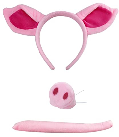 Stirnband Ohren und Schwanz Set Kostümzubehör Rosa 50 Knalleinsätze Für Scherzartikel Knaller