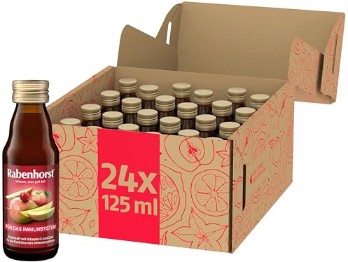 RABENHORST Für das Immunsystem Mini (24 x 125 ml) | Mehrfruchtsaft mit Zink und Vitamin C zur Unterstützung des Immunsystem