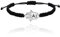 Uloveido Bracelet personnalisé avec 26 lettres de A à Z - Main de Fatma - Bracelet de protection contre le mauvais œil - Porte-bonheur - Cordon noir tressé réglable, adjustable, Polyester, Pas de