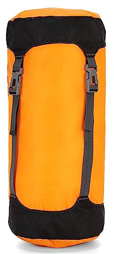 Azarxis Compression Stuff Sack for Sleeping Bag, Lightweight Compression Bag for Clothes Storage Water Resistant Compact for Outdoor Camping Hiking Backpacking Travelling Trekking (Orange - M)