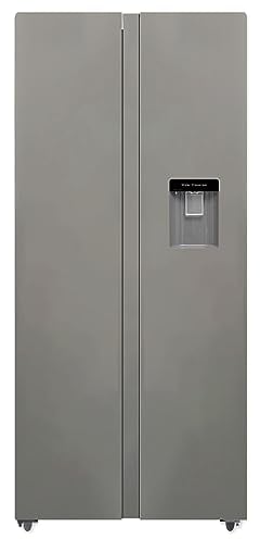 PKM SBS436NFWDIX, Side by Side Kühl-Gefrierkombination Inox 450 L/2-türig mit Wasserspender/180 Liter 4 Sterne Gefrierfach/Frostfrei/41 dB