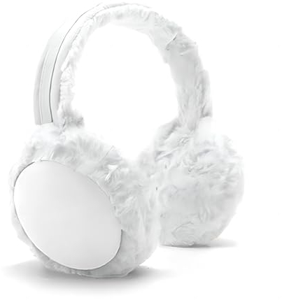 Cache Oreilles en Peluche Chauffe Oreilles Pliables, Comf Protège Oreilles en Fausse Fourrure, Couvre Oreilles Hiver Manchons Oreilles Chauds, Unisexe Winter Earmuffs pour Femmes Hommes (Blanc)