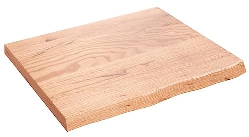 vidaXL Dessus de Table Marron Clair Bois chêne Massif traité, Dessus de Table de Remplacement, Dessus de Table Basse, Planche de Bricolage