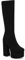Stivali Alti al Ginocchio con Cerniera in Pelle Scamosciata Finta da Donna, Stivali GoGo con Plateau Tacco Alto Grosso 15 cm, Stivali Moda Autunno Inverno,Nero,38