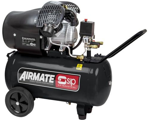 SIP Airmate V-Twin Air Compressor Oil-Lubricated Direct Drive, 230V 50L 3hp 2.2kW 145psi 14CFM