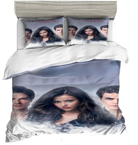 KnorRs 3D Terror Diaries Bettwäsche 135x200cm Mit Kissenbezug 50x75cm, 1 Bettbezüge Mit Reißverschluss,Schlafzimmer Dekorative Bettwäsche Set (A1,155x220 cm + 80x80 cm)