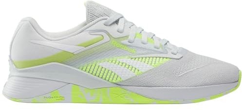 Reebok Nano X4, Zapatillas de Deporte Unisex adulto, Moon Digital Lime Footwear Blanco, 43 EU