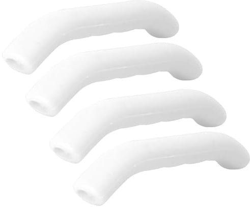 Wizoowip Gummi-Fahrrad-Bremshebel-Hülse, Bremsgriff-Silikonabdeckung, 2 Paar Fahrrad-Bremshebel-Hülsen, universelle rutschfeste Bremsgriff-Schutzhüllen Weiß