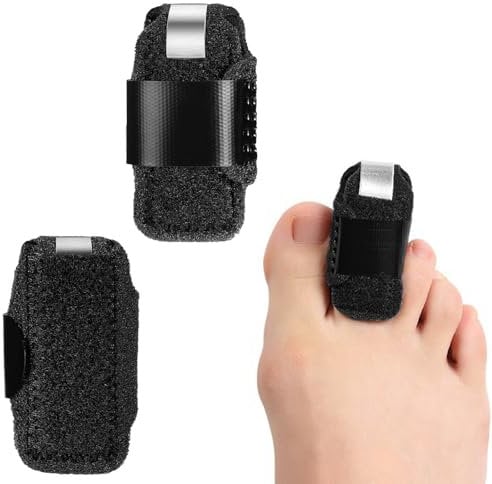 LINXINS Toe Straighteners for Bent Toes, 2Pcs Hammer Toe Straightener Corrector, Toe Splints Correctors for Bent Toes -Reusable Toe Support Corrector for Men and Women