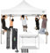 COBIZI Faltpavillon 3x3 Wasserdicht Stabil Winterfest ohne Seitenwand,Pop Up Pavillon Partyzelt,Sonnenschutz Gartenpavillon,Pavillon Faltbar mit Handtasche(3 mal 3m Weiss)