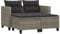 vidaXL Gartensofa 2-Sitzer mit Hockern, Outdoor Sofa Gartenmöbel, Garten Lounge Set Terrasse, Terrassenmöbel Zweisitzer, Hellgrau Poly Rattan