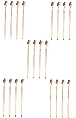FRCOLOR Lot de 20 pinceaux de maquillage - Brosse à dents - Pinceau eyeliner - Pinceau à fond de teint angulaire - Petit pinceau de maquillage angulaire - Pinceau à - Anti-cernes - Tube en