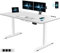 Devoko 160 x 80 Höhenverstellbarer Schreibtisch, Elektrisch Schreibtisch mit Euro-Steckdose und USB Induktions-Ladegerät, Elektrisch Computertisch mit Kabel Management Tray und Funktions-Memory, Weiß