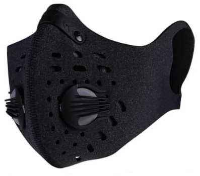 Gesichtsmaske für Staub, Aktivkohlenstoffstaubmaske Verschmutzungsmaske Anti -Pollen -Allergene Gesichtsmaske Abgasmaske Filtrat PM2.5 Maske für den Lauf von Radfahren im Freien, Schwarz, Schwarz