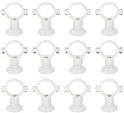 sourcing map 12Pcs PVC Water Pipe 40mm Clamps Clips with Base, Fit for 40mm/1.57 OD Tubing Hose Hanger Support, Plastic Pipe Hanger Clamp Water Pipe Support