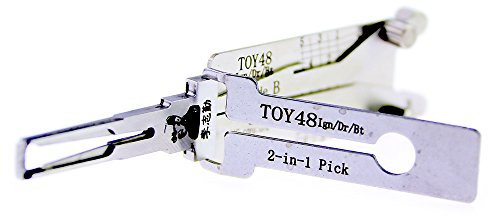 QiDAi Outil de crochetage de serrure de voiture TOY48 2 en 1, clé de voiture TOY48, serrure d'allumage automatique ouverte pour serrurier et magasin 4S