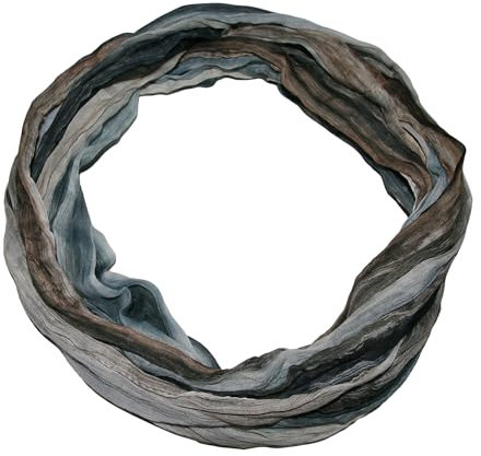 beybey® Trance Edition Damen Seide Loop Schal in herrlichen Farben - ein Seidenschal zum Verlieben (dx braun)