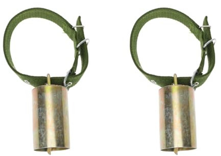 STOBAZA 2 Piezas Campana De Pastoreo De Ganado Y Ovejas Campana De Pastoreo Ruidosa Campanas De Bronce Accesorios para Cabras Anti-Campana para Mascotas Campanas para Mascotas Pequeñas