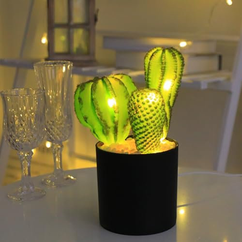 Tuzsocr LED Palmen Baum Licht,Lichterbaum Für Innen Deko,Funkelnder Beleuchteter Künstliche Baumlampe,Warmweiß,USB-Betrieben,für Tischdekoration für Wohnzimmer Party Schlafzimmer Büro (Stil 2)